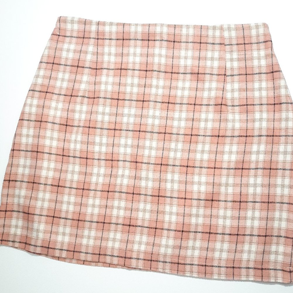Pink plad skirt